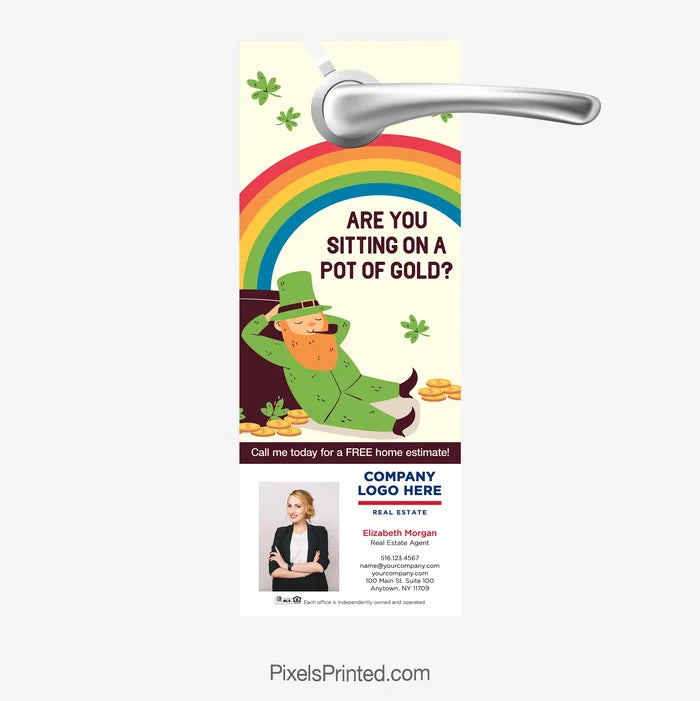 st. Patrick's Day pot of gold ERA Real Estate door hanger