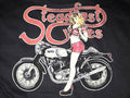 Steadfast Cycles Small shirt pinup girl Vintage Cafe Racer Mens classic British