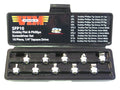 Stubby screwdriver set flat phillips 10 piece 1/4" square drive