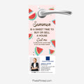 Summer buying and selling real estate door hanger for Coldwell Banker Realty