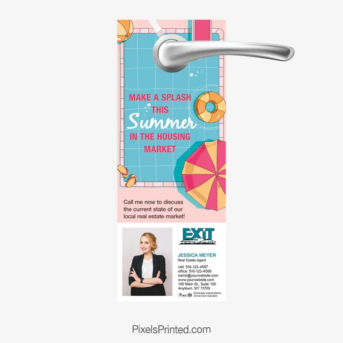 summer exit realty real estate agent door hangers