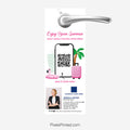Summer real estate branding door hanger for Coldwell Banker Realty agents with QR code
