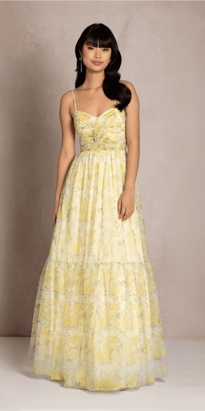 Sweetheart Mesh Floral Print Ballgown - Camille La Vie