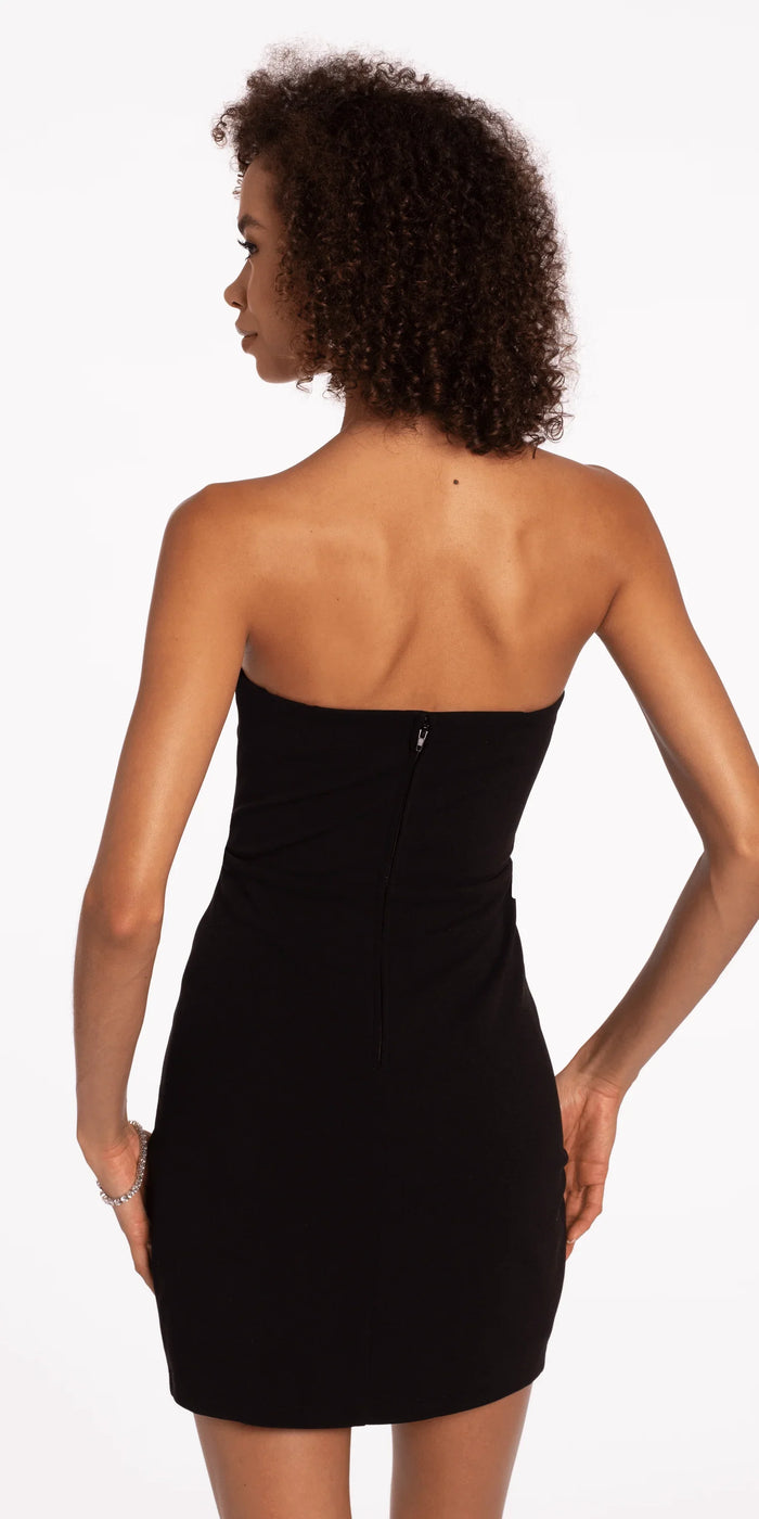Sweetheart Scuba Sheath Dress with Rhinestone Bows - Camille La Vie
