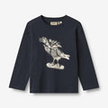 Wheat Main T-Shirt L/S Holger Jersey Tops and T-Shirts 1432 navy
