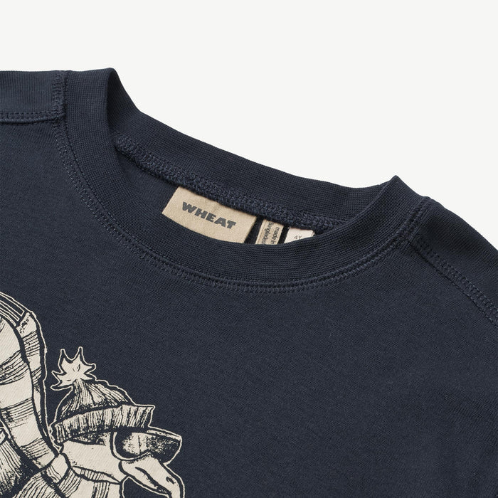Wheat Main T-Shirt L/S Holger Jersey Tops and T-Shirts 1432 navy