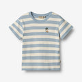 Wheat Main T-shirt S/S Liam T-Shirt 9420 calm blue stripe