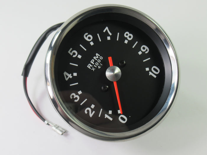 Tach Tachometer 99-0166 Black Triumph Norton smiths replica 4:1 ratio 0-10 RPM