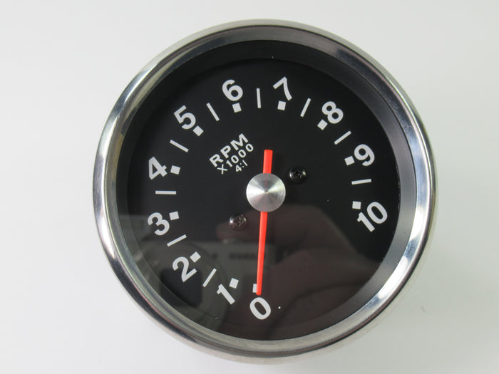 Tach Tachometer 99-0166 Black Triumph Norton smiths replica 4:1 ratio 0-10 RPM