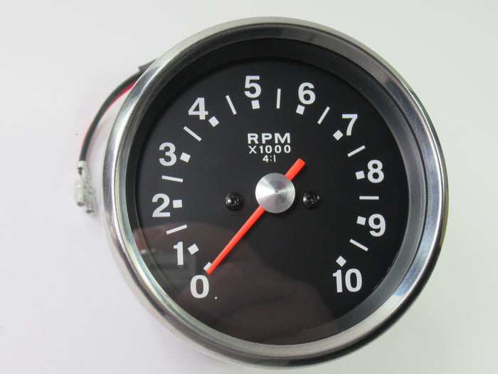 Tachometer black face tach 10 rpm Triumph BSA T140 750 twin 1975 76 77 78 79