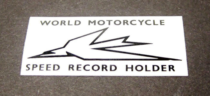 Tank top decal Triumph twin world motorcycle speed record holder decal sticker