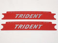 TRIDENT sidecover decal red Triumph side cover embossed sticker 60-4149