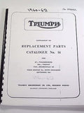 Triumph 1960 61 62 6T TR6 T120 Full Parts Book Bonneville Trophy Thunderbird