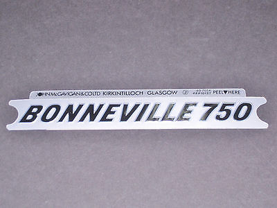 Triumph Bonneville Decal 750 Black/Silver embossed side cover 60-7054 UK Made