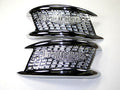 TRIUMPH chrome Tank badges 1956 to 65 picket fence 82-4127/8 pre-unit badge set
