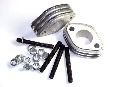Triumph finned carb spacer set T120 T140 650 750 28mm Amal PWK chopper bobber