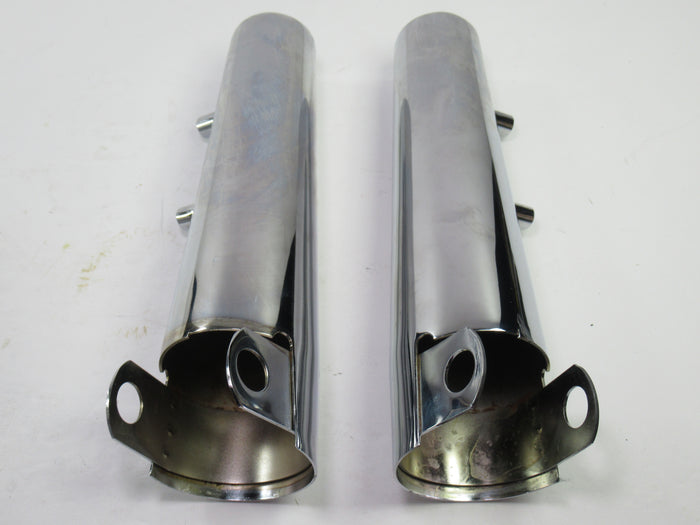 Triumph fork headlight ears shroud 97-4480  97-4481 T140 750 chrome shrouds