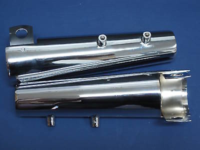 Triumph fork headlight ears shroud 97-4480  97-4481 T140 750 chrome shrouds