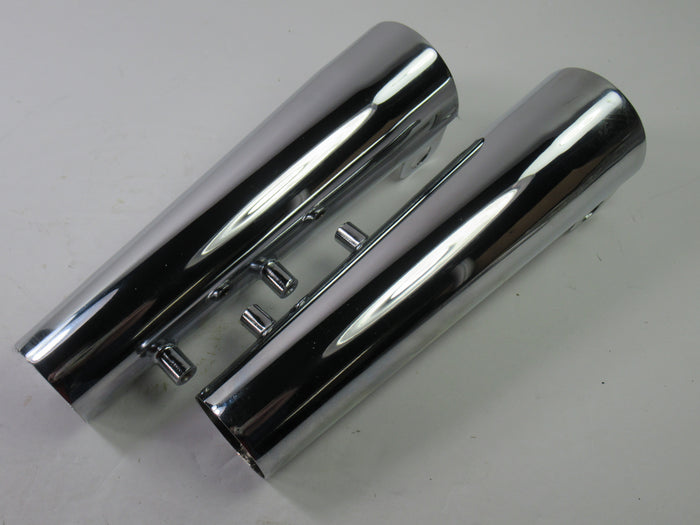 Triumph fork headlight ears shroud 97-4480  97-4481 T140 750 chrome shrouds