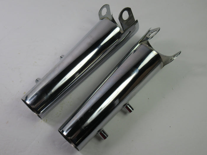 Triumph fork headlight ears shroud 97-4480  97-4481 T140 750 chrome shrouds
