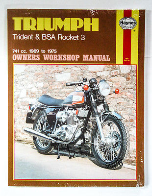 TRIUMPH Haynes manual 750 BSA triple Rocket 3 Trident maintenance book