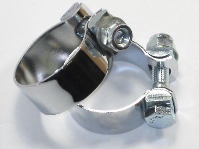 TRIUMPH NORTON BSA 1 3/4" motorcycle exhaust muffler CLAMPS UK Made clamp set