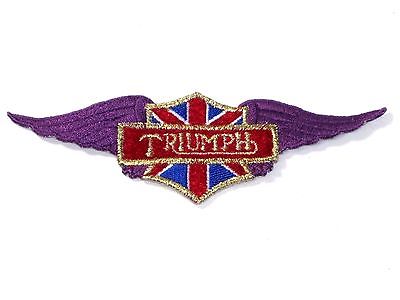 Triumph purple wings patch jacket badge Bonneville T120 TR6 TR7 T100
