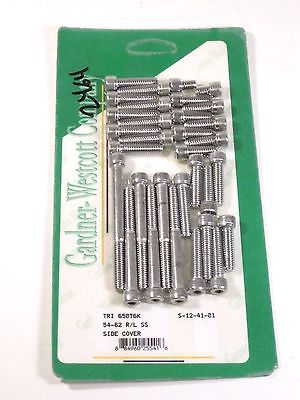 Triumph side cover allen screws pre-unit 54 55 56 57 58 59 60 61 62 stainless