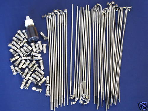 Triumph Stainless rear spool wheel spokes 18" 1948 - 70 spoke set .300 and nipples