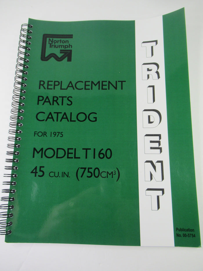 Triumph Trident Model T160 Replacement Parts Catalog manual book 1975 00-5754
