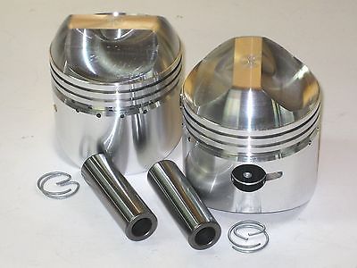 Triumph unit 500 twin piston set .060 over pistons 68mm clips pins plus 60 9.5:1