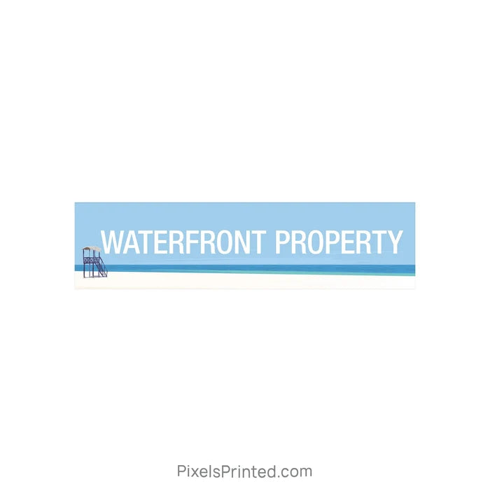 waterfront property real estate sign riders PixelsPrinted