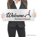 welcome home closing day real estate photo prop sign