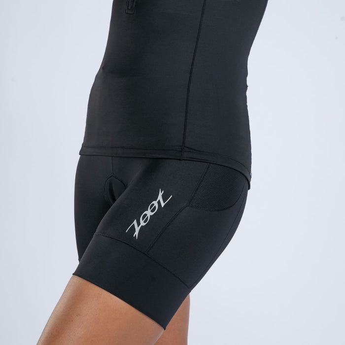 Zoot Sports TRI SHORTS 6" INSEAM Women's Core Tri 6" Fleece Chamois Short - Jet Black