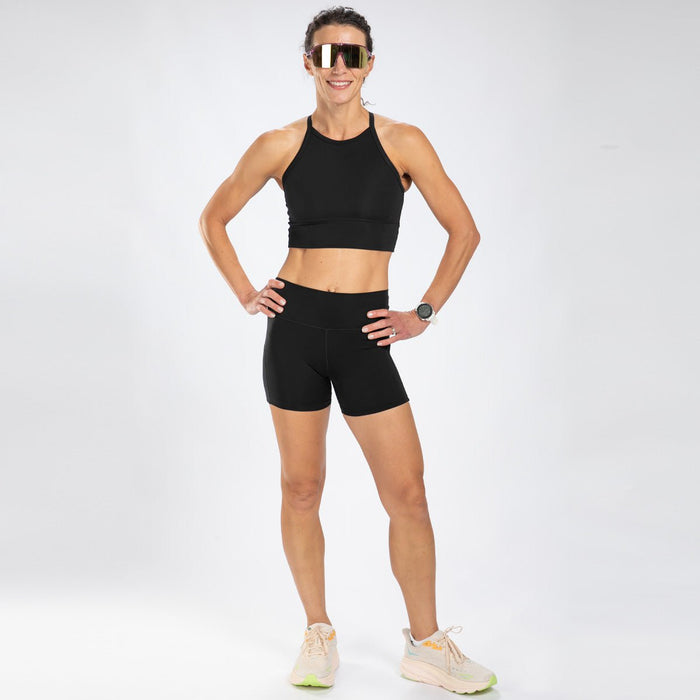 Zoot Sports RUN BOTTOMS Women's Elite Run 5" High-Rise Short - Jet Black