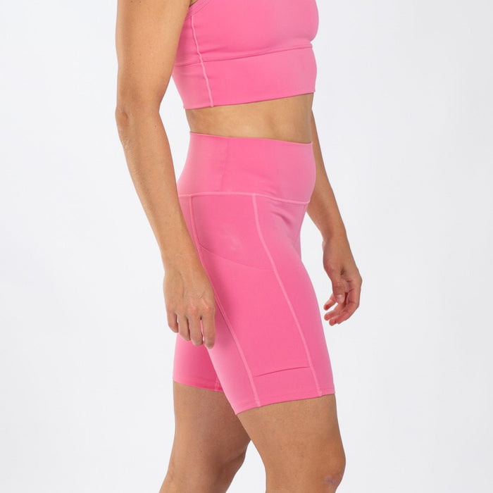 Zoot Sports RUN BOTTOMS Women's Elite Run 8" High-Rise Short - Rose