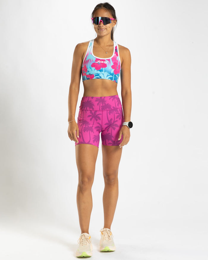 Zoot Sports RUN SHORTS 6" INSEAM Women's Ltd Run 6" Pulse High-Rise Short - Paradise