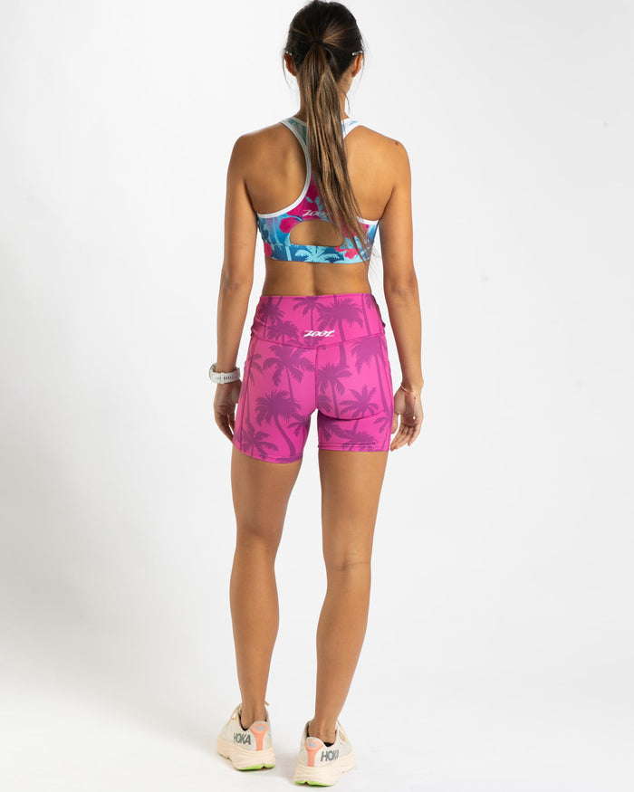 Zoot Sports RUN SHORTS 6" INSEAM Women's Ltd Run 6" Pulse High-Rise Short - Paradise