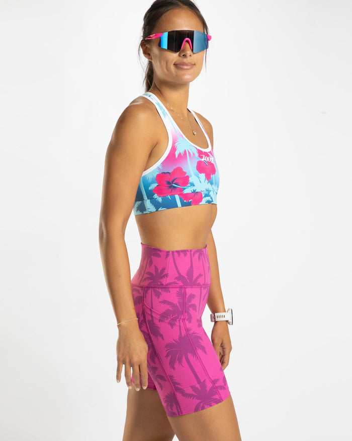 Zoot Sports RUN SHORTS 8" INSEAM Women's Ltd Run 8" Pulse High-Rise Short - Paradise