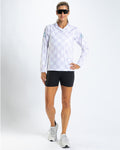 Zoot Sports RUN LONG SLEEVE TEES Women's Ltd Run Sun Stop Hoodie - Checkers