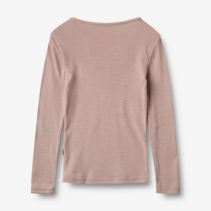 Wheat Wool Wool T-Shirt L/S Alfie T-Shirt 1135 dry rose