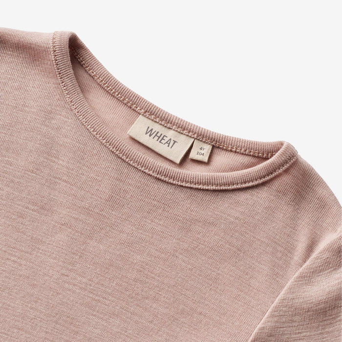 Wheat Wool Wool T-Shirt L/S Alfie T-Shirt 1135 dry rose