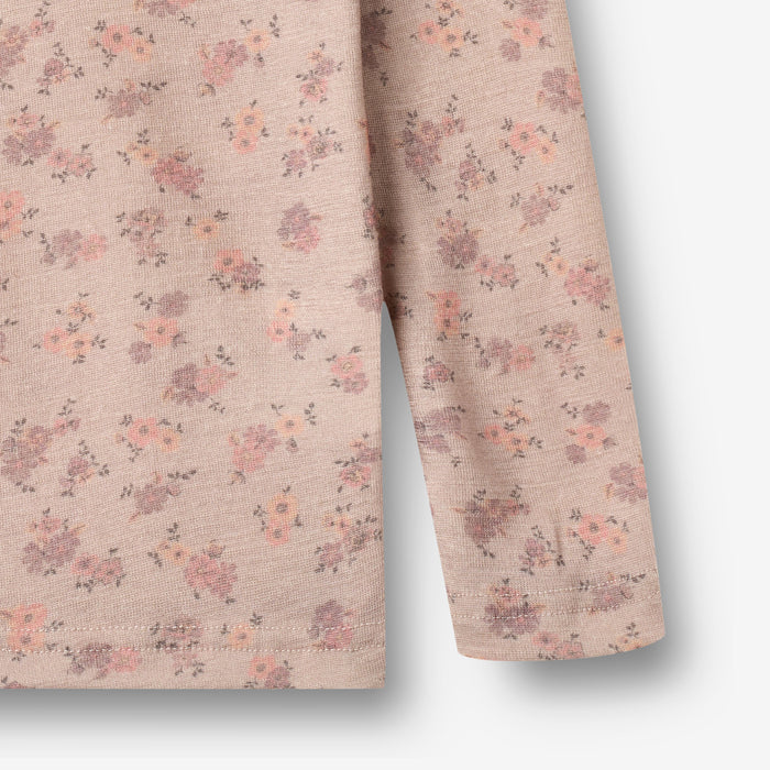 Wheat Wool Wool T-Shirt L/S Alfie Jersey Tops and T-Shirts 1358 lilac flowers