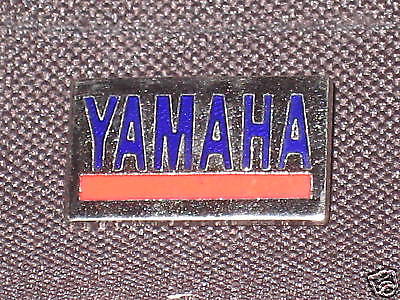 Yamaha motorcycle pin red blue chrome badge