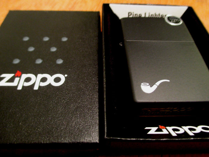 Zippo Black Matte Pipe Lighter smoking gentleman dad dapper Made in USA NEW