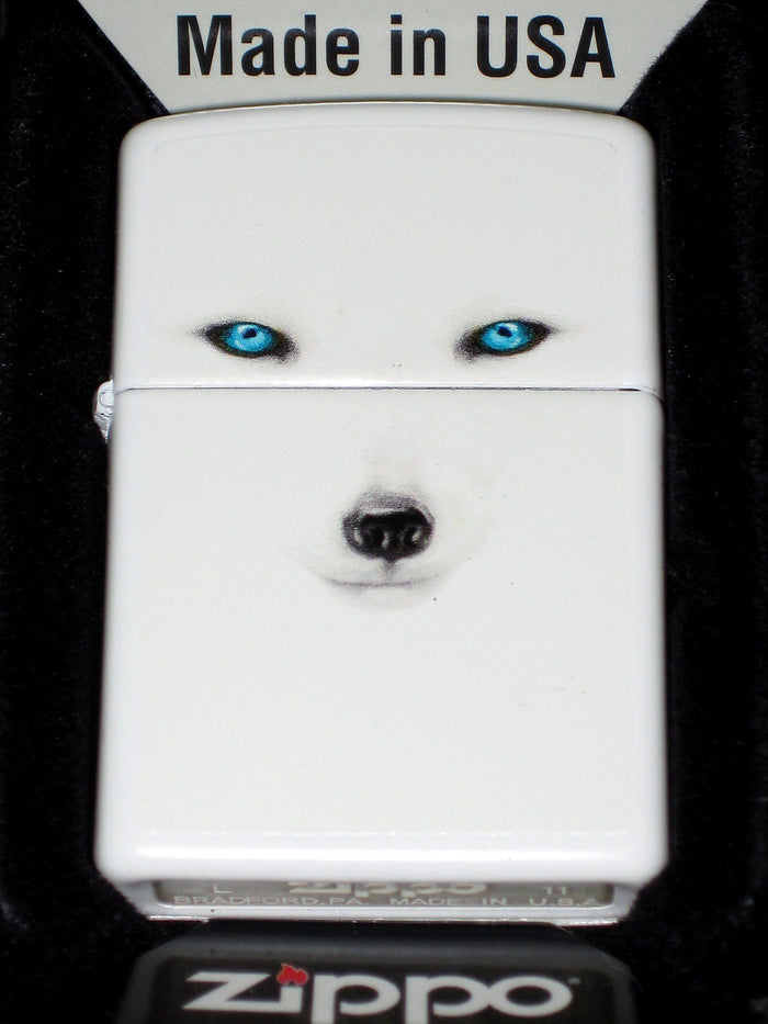 Zippo cigarette lighter BS Artic Fox White Snow Made in USA NEW Foxy